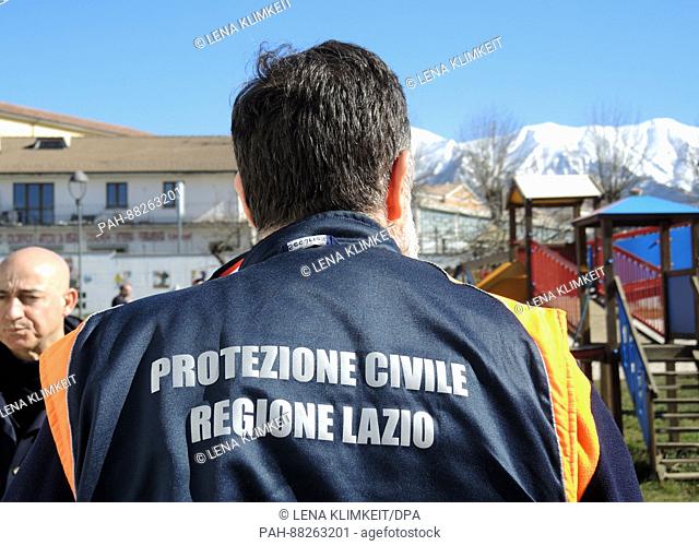 Fabrizio Cola, head of the intercommunal operation centre of the Italian municipalities Amatrice and Accumoli, seen in Amatrice, Italy, 16 February 2017