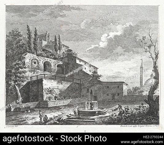 Landscape with Ruins and Fountain, ca. 1750-70. Creator: Fabio Berardi