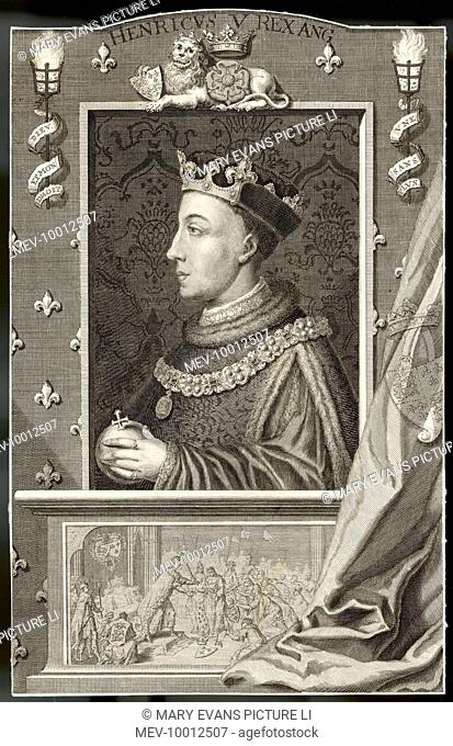 HENRY V (1387 - 1422) Profile portrait