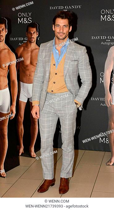 Male model David gandy launching his exclusive new mens's underwear and sleepwear collection, 'David Gandy for Autograph ' in Marks and Spencers Grafton street...
