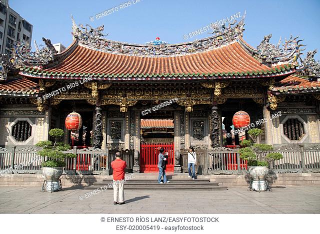 The Lungshan (Dragon Mountain) Temple is Taipei's oldest and most popular temple and also is one of Taiwan's premier religious edifices