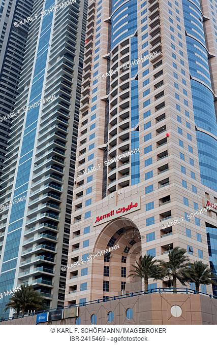 Dubai Marriott Harbour Hotel, Dubai Marina district, Dubai, United Arab Emirates, Middle East, Asia