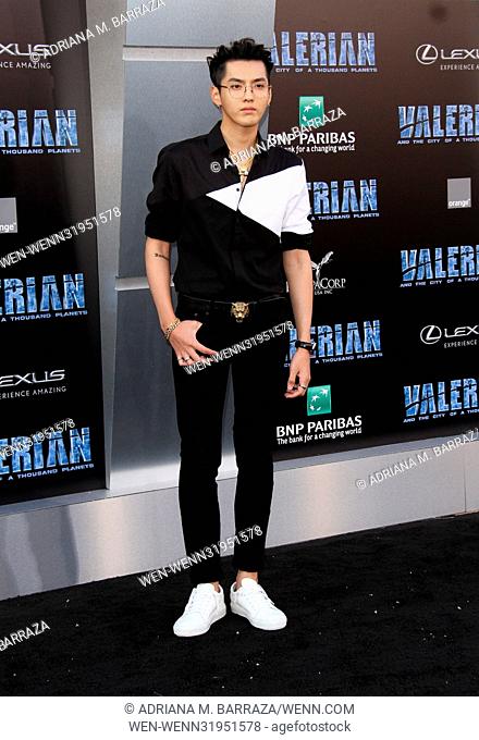 World premiere of 'Valerian and the City of a Thousand Planets' at the TCL Chinese Theatre - Arrivals Featuring: Kris Wu Where: Los Angeles, California