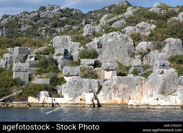 Lycian tombs. Turkey