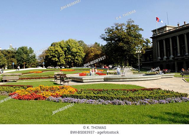 Beograd, garden in the center, Serbia-Montenegro, Belgrade
