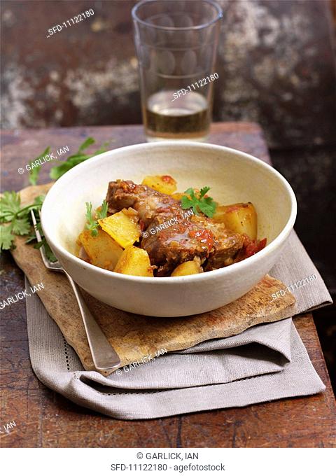 Braised lamb with potatoes