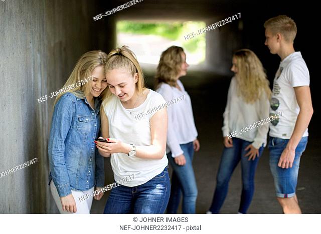 Teenage girls together
