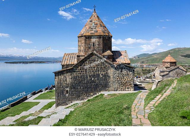 Medieval church on Sevan lake, Armenia