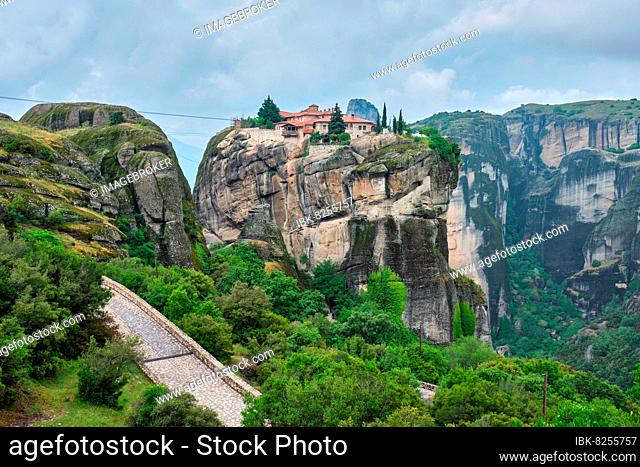 Monastery of St. Stephen in famous greek tourist destination Meteora in Greece