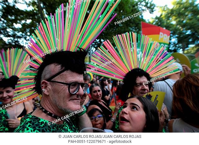 Madrid Spain; 06/07/2019. Madrid Gay Pride Parade 2019. This year marks the 50th anniversary of the first gay demonstration in Greenwich Village and has the...