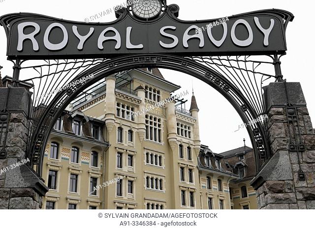 Switzerland, Vaud Canton, city of Lausanne, the brand new refurbished Royal Savoy Hotel