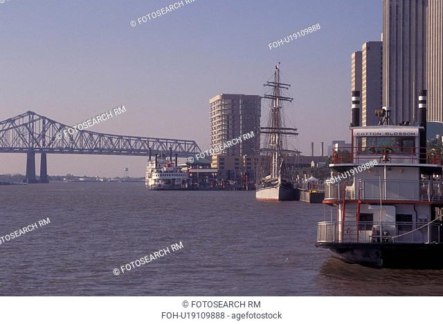 New Orleans, LA, Louisiana, Mississippi River, Excursion boat along the Riverfront