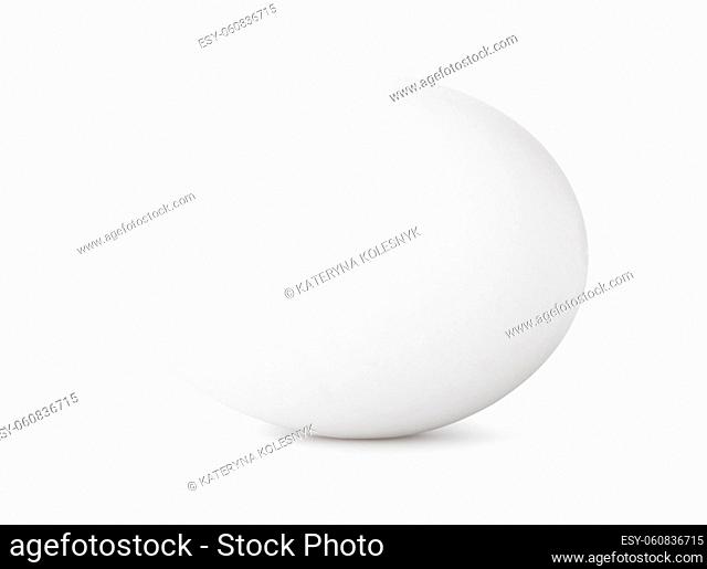 One white egg isolated on a white background
