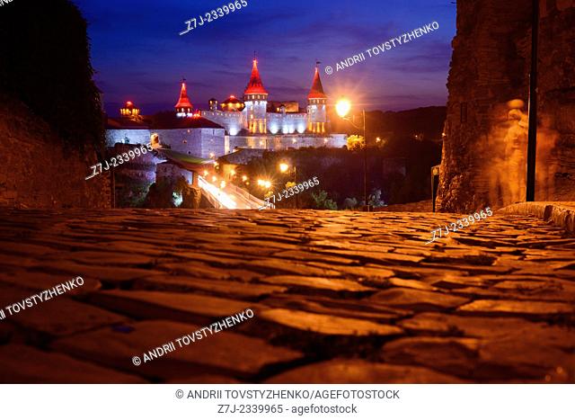 view of the old castle in Kamenetz-Podolsk.Ukraine