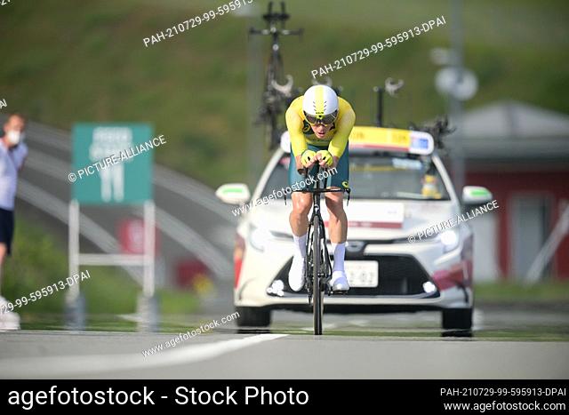 28 July 2021, Japan, Oyama: Cycling: Olympics, Oyama, men, individual time trial at Fuji International Speedway. Rohan Dennis from Australia