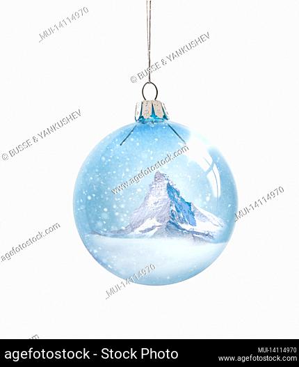 Matterhorn Zermatt Switzerland Glass Ball Christmas Ornament