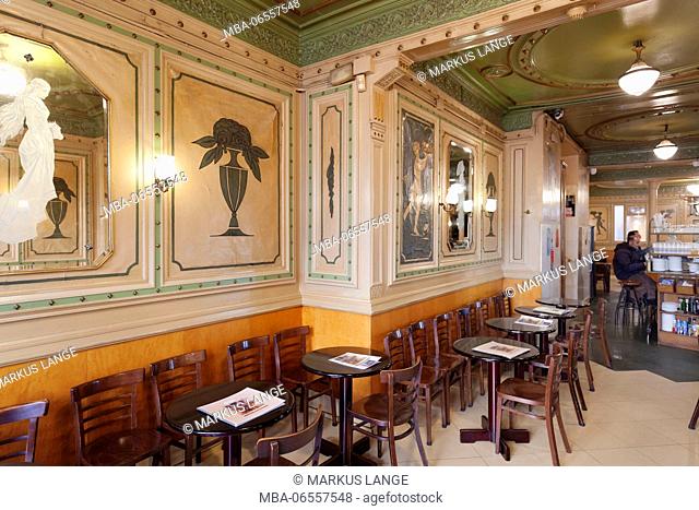 Art nouveau coffee house cafe de l'Opera at the Rambla (Les Rambles), Barcelona, Catalonia, Spain