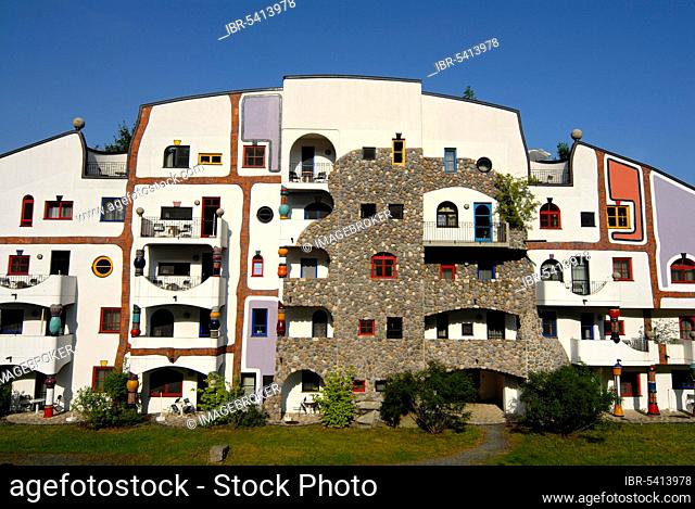 Stone House, Rogner Spa and Wellness Hotel, Bad Blumau, Styria, Therme, architect Friedensreich Hundertwasser, Austria, Europe