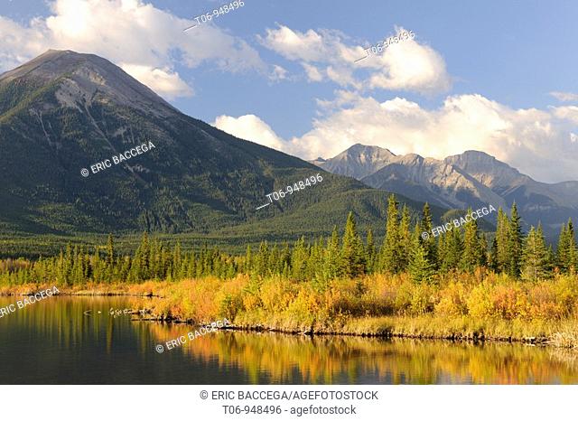 Vermillon Lake in automn  Banff National Park, Rocky Mountains, Alberta, Canada