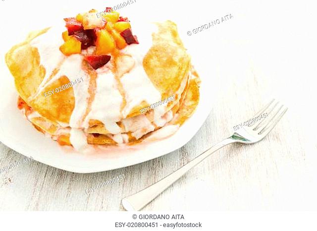 Crepes with fruit