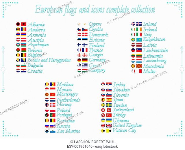 european flags collection