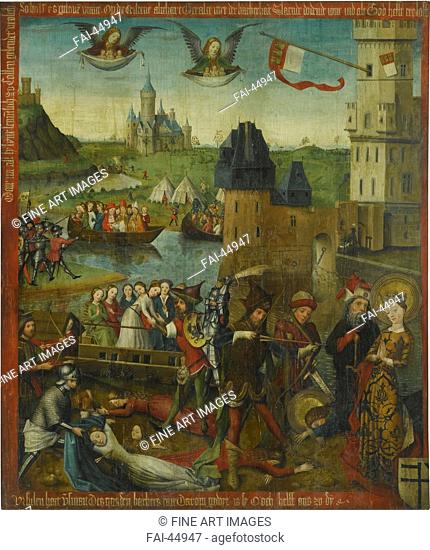 The Martyrdom of Saint Ursula and the Eleven Thousand Virgins of Cologne by Master of 1456 (active in Cologne Mid of 15th cen