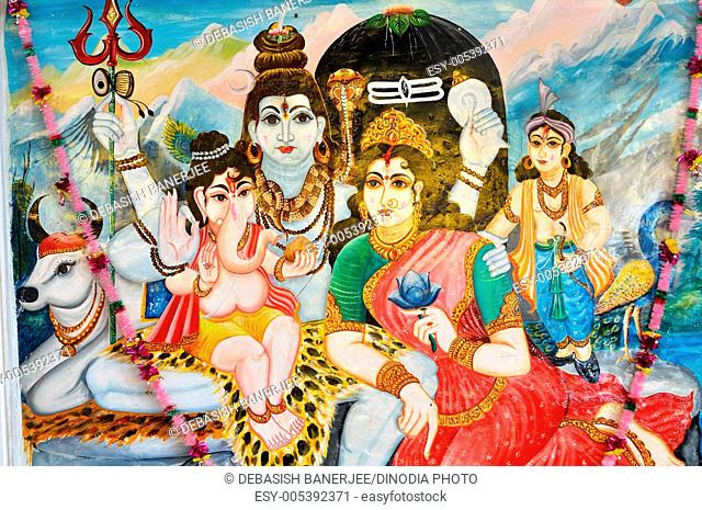 Painting of shiva parvati