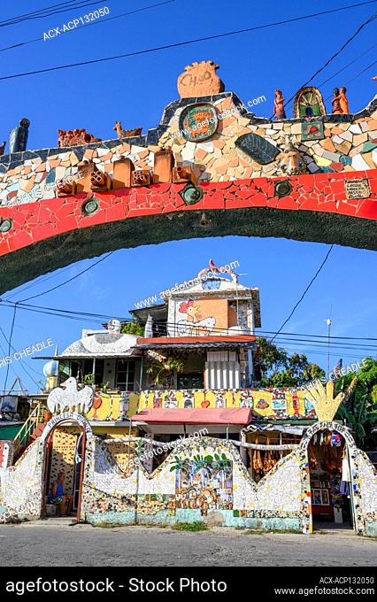 Fusterlandia, public-art installations by local artist José Fuster, with colorful, whimsical mosaics, Playa de Jaimanitas, Havana, Cuba
