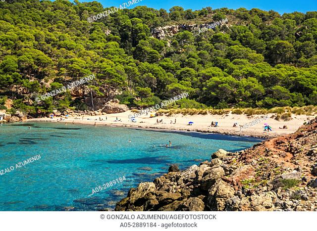 Cala Algaiarens Beach. Es Bot beach. Ciutadella de Menorca Municipality. Minorca. Balearic Islands. Spain
