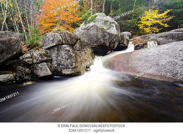 Harvard Brook in the White Mountains, New Hampshire USA during the autumn months