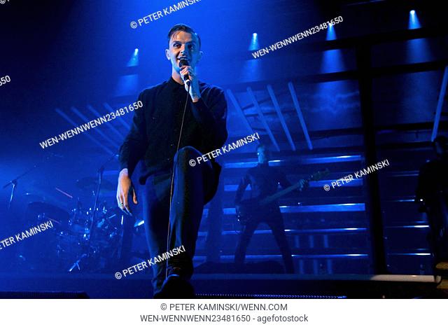 English synthpop duo Hurts headlining at the O2 Academy in Glasgow Featuring: Theo Hutchcraft Where: Glasgow, Scotland, United Kingdom When: 11 Feb 2016 Credit:...