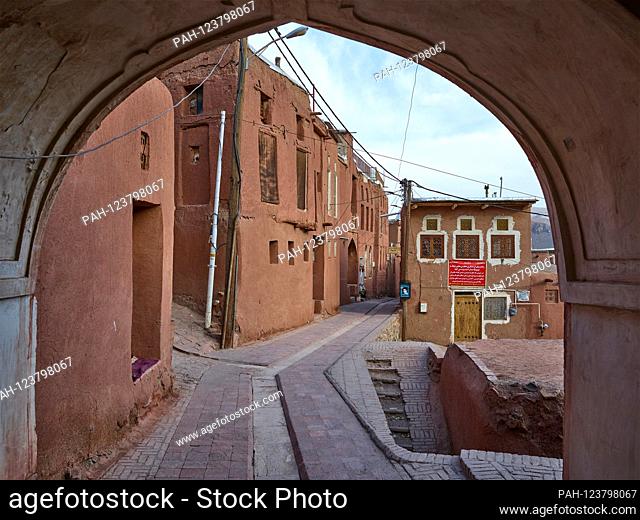 The historic village of Abyaneh in Iran, taken on 11/11/2017. The step-shaped place, held in red colors and therefore known as the Red Village