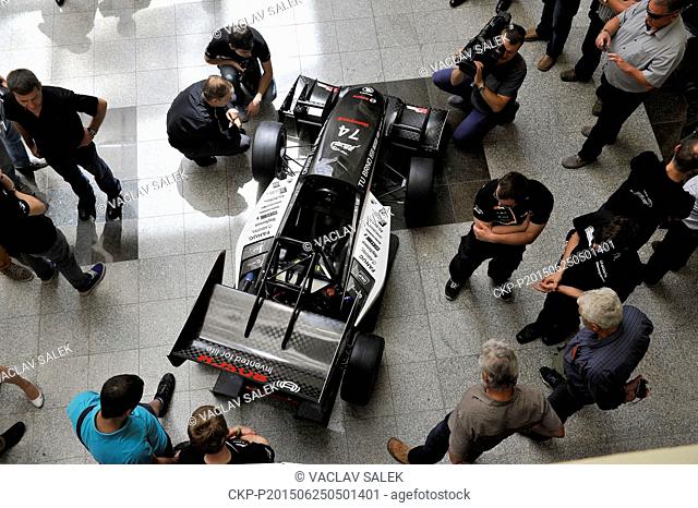 Students of the Technical University in Brno put together formula Dragon 5 in Brno, Czech Republic, June 25, 2015. It has revolutionary single cylinder...