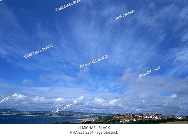 Summer sky with a change in the weather due, over Exmouth, Devon, England, United Kingdom, Europe