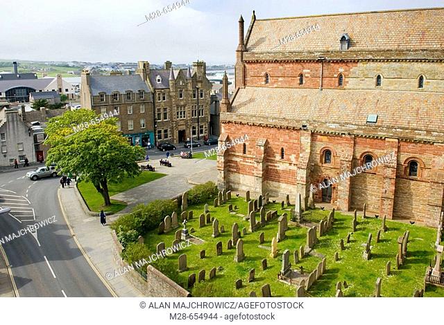 Saint Magnus Cathedral in Kirkwall Orkney Islands Scotland