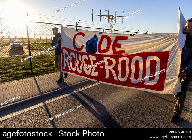 Illustration picture shows a march on the second day of a mass action weekend, organized by the civil disobedience action platform Code Red/ Code Rood/ Code...