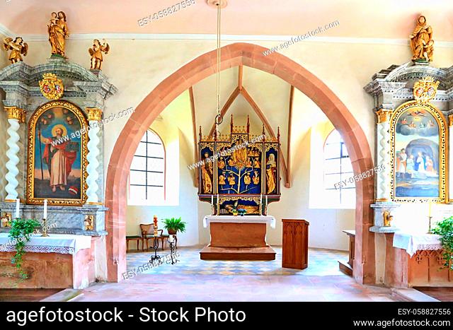 Die Kapelle Amorsbrunn ist eine Sehenswürdigkeit der Stadt Amorbach in Unterfranken