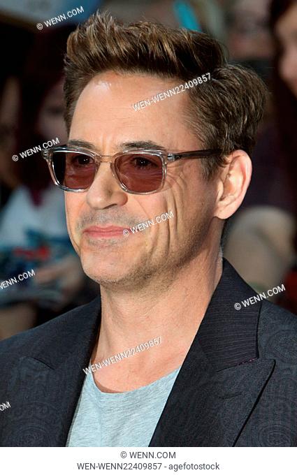 'The Avengers Age Of Ultron' Premiere at Westfield Shopping Centre, London Featuring: Robert Downey Jr Where: London, United Kingdom When: 22 Apr 2015 Credit:...