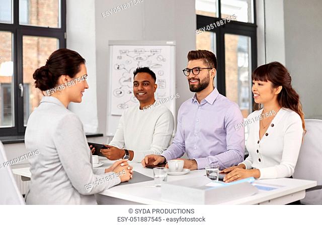 recruiters having job interview with employee