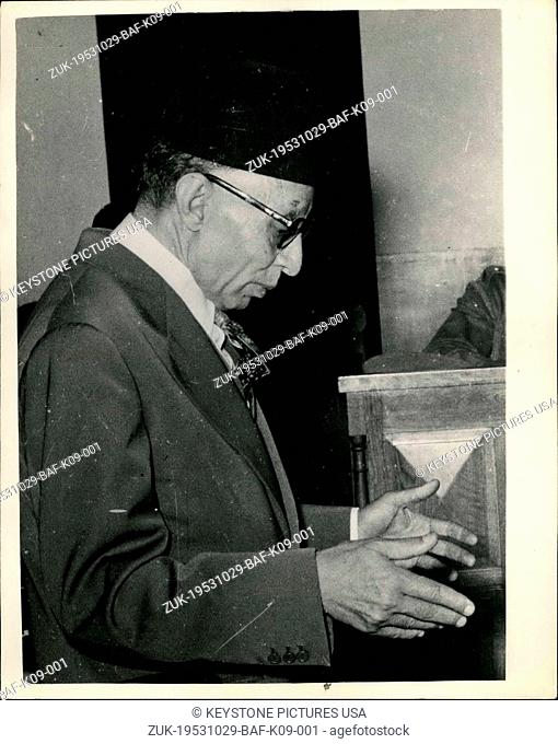 Oct. 29, 1953 - Dr. Nakib on trial:The trial of Dr.Ahmed El Nakid, former director of the Moassat Hospital, Alexandria, Egypt