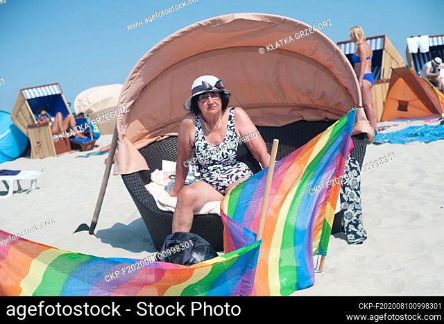 Poland, Jurata 16.08.2015. Elegant woman on the beach in the famous luxury resort on the Hel peninsula. Photo CTK/Grzegorz Klatka