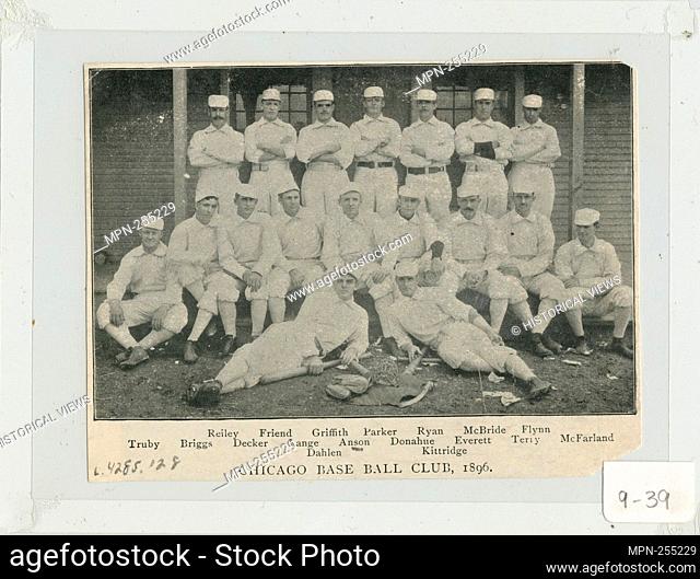 Chicago Base Ball Club, 1896; Pittsburgh Base Ball Club, 1896. Spalding, A. G. (Albert Goodwill) (Collector). The A. G. Spalding Baseball Collection