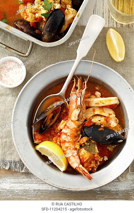 Zarzuela (seafood stew, Spain)