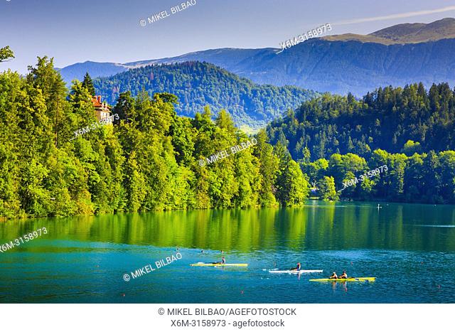 Lake Bled. Julian Alps. Upper Carniola region. Slovenia, Europe