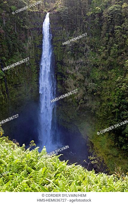 United States, Hawaii, Big island, Hamakua coast, Akaka waterfalls