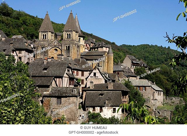 BELCASTEL, VILLAGE LISTED AS ONE OF THE MOST BEAUTIFUL VOLLAGES OF FRANCE, AVEYRON 12, FRANCE