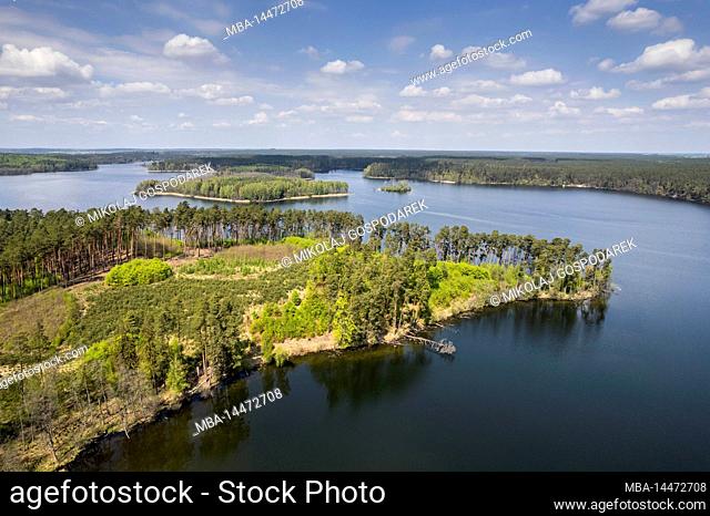Europe, Poland, Kuyavian-Pomeranian Voivodeship, Brodnica Landscape Park - Jezioro Wlk. Parteczyny / Parteczyny lake