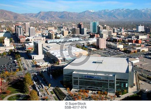EnergySolutions Arena and Salt Lake City Skyline