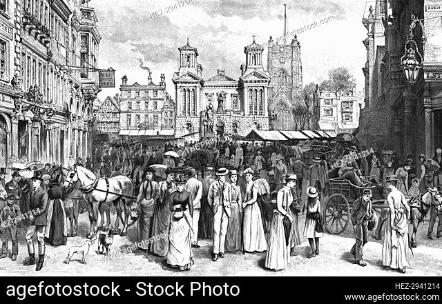 'Kingston-On-Thames -The Market Place', 1890. Creator: Unknown