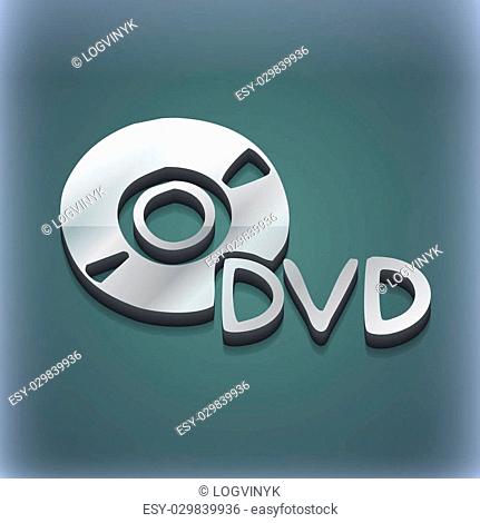 dvd icon symbol. 3D style. Trendy, modern design with space for your text illustration. Raster version